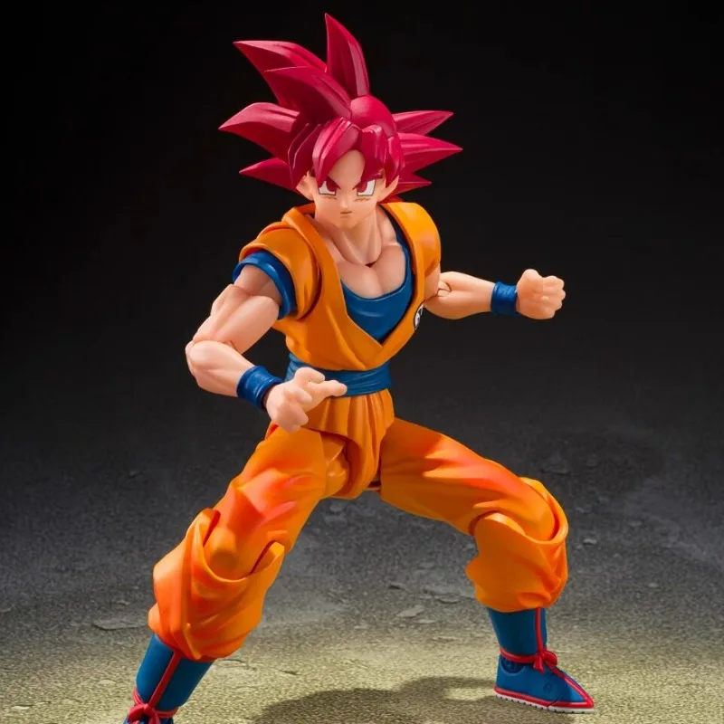 

Bandai SHF Super Saiyan God Son Goku 3.0 A Figure Enveloped In Divine Aura Action Figure Model Decor Desktop Ornament Gift