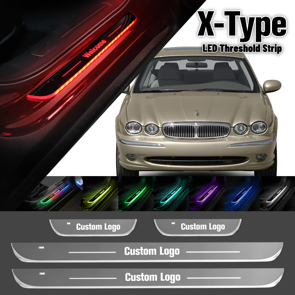 

For Jaguar X-Type X Type X400 2001-2009 Car Door Sill Light Customized Logo LED Welcome Threshold Pedal Lamp Accessories