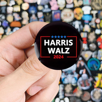 Harris Walz 2024 President Pins Round Chest Pins Harris Walz 2024 Pin Kamala Harris Walz 2024 Collar Brooch