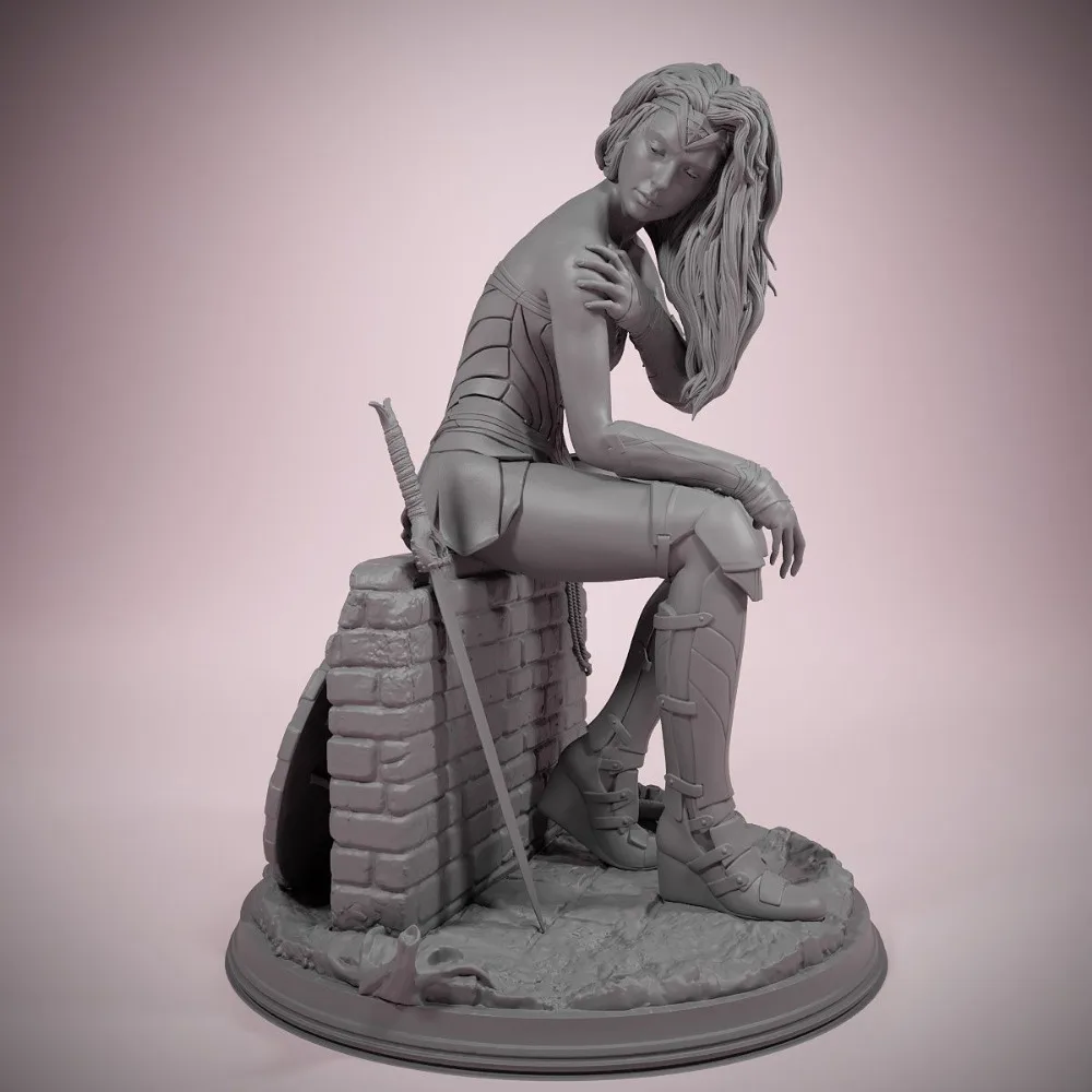 Miracle épées femme pratique peinture 3D imprimé Figurines et ornements bricolage auto-assemblage Figurines Miniatures