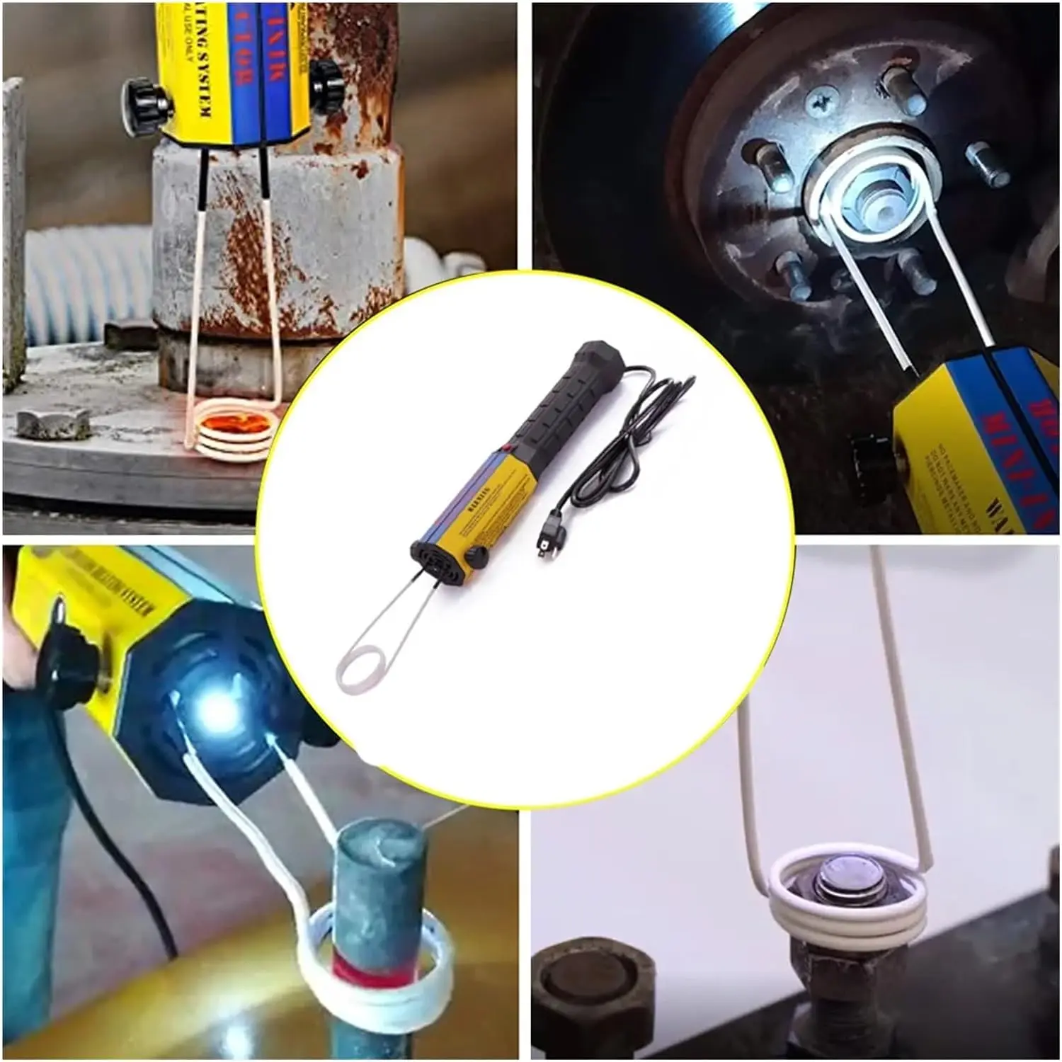 Induction Heater Handheld 1000W Flameless Magnetic Induction Heating Pieces Coil Kit for Auto Use Bolt Remover Repair Machine