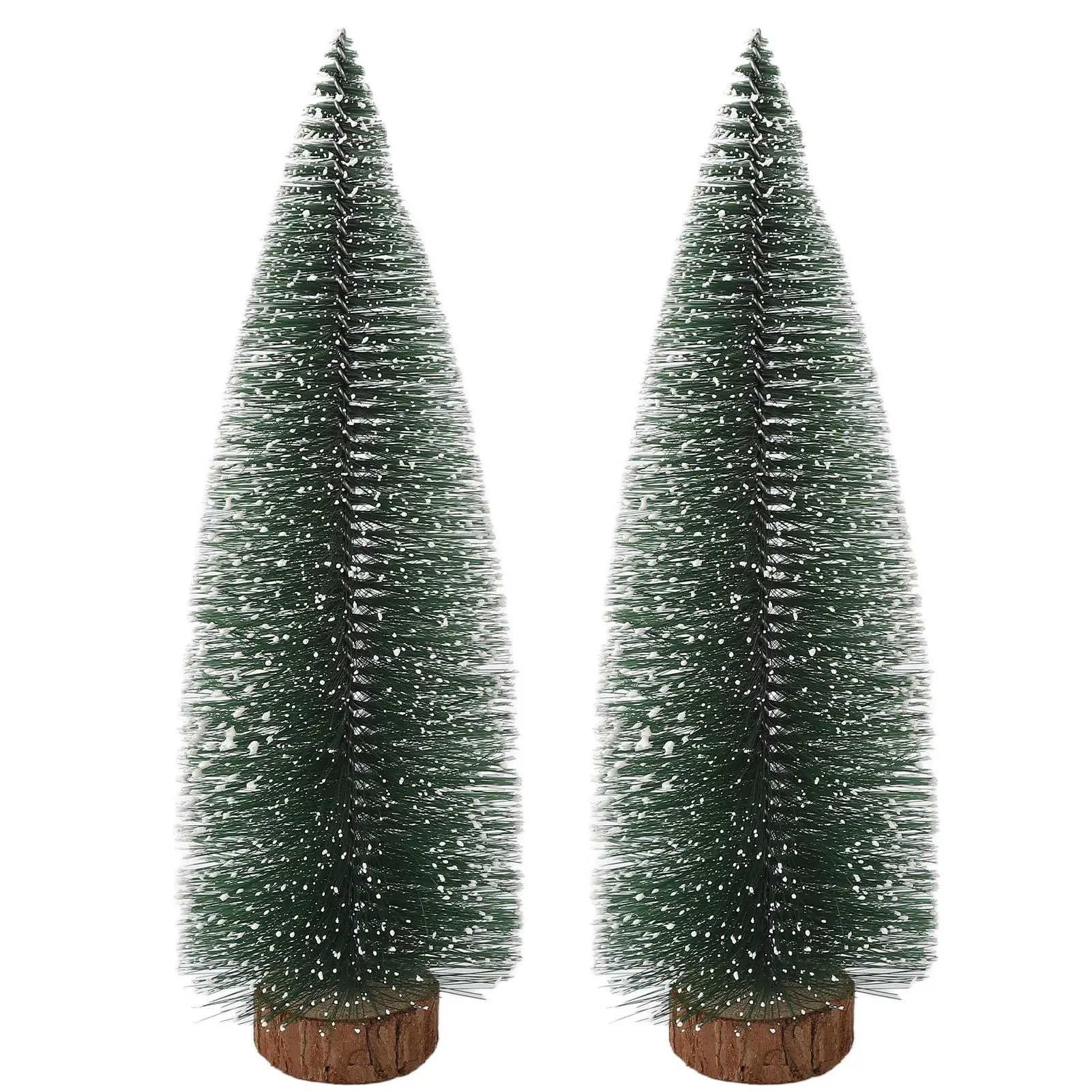 Mini Snow Coated Mini Christmas Tree - DIY Ornament for home & Hotel Window Display - Stable Artificial Decor