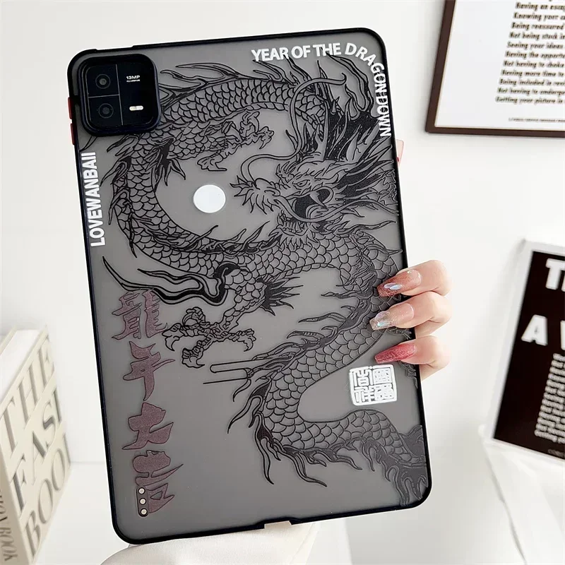 

Чехол для Xiaomi Mi Pad 6 6S Pro, чехол для Xiaomi Pad 5 5Pro 11 дюймов, чехол с китайским драконом Loong, матовый чехол для Redmi Pad SE 2023, чехол