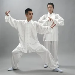 Cinese Tradizionale Abbigliamento Set Uomo Donna Tai Chi Kung Fu Uniformi di 12 Colori Wushu Top Pantaloni Pantaloni di Formazione Costumi di Prestazione