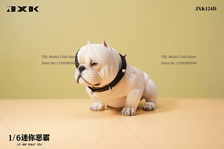 In Stock JXK124 High 8cm Static Mini Bully Pitbull Simulated Pet Puppy Dollhouse Scene Decor For 12inch Action Figure