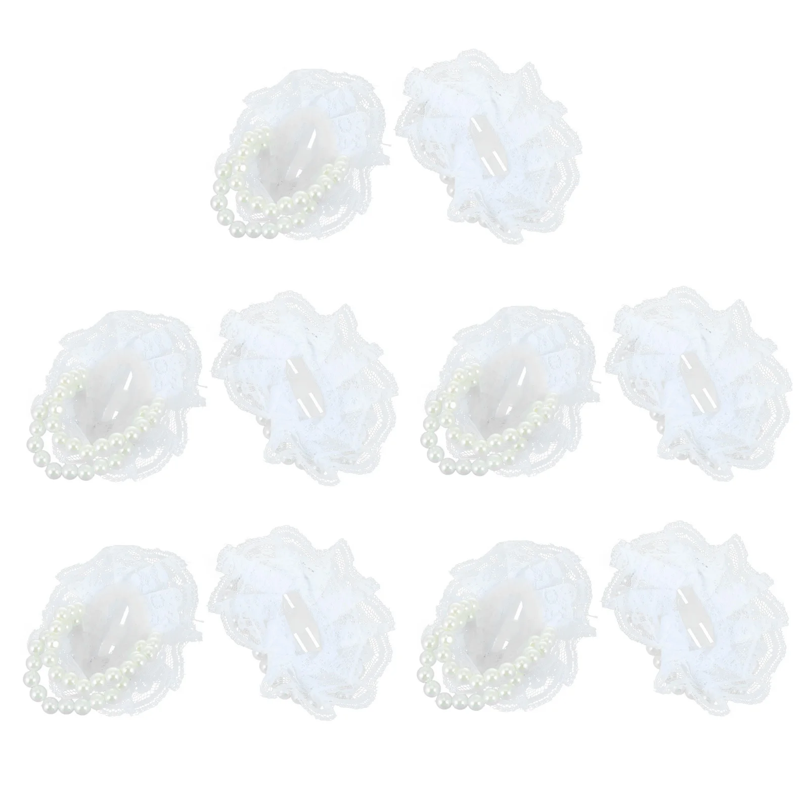 

10 Pcs Pearl Hand Flower Wrist Ornaments Bridesmaid Bracelet Decorate Wedding Imitation Pearls Corsage