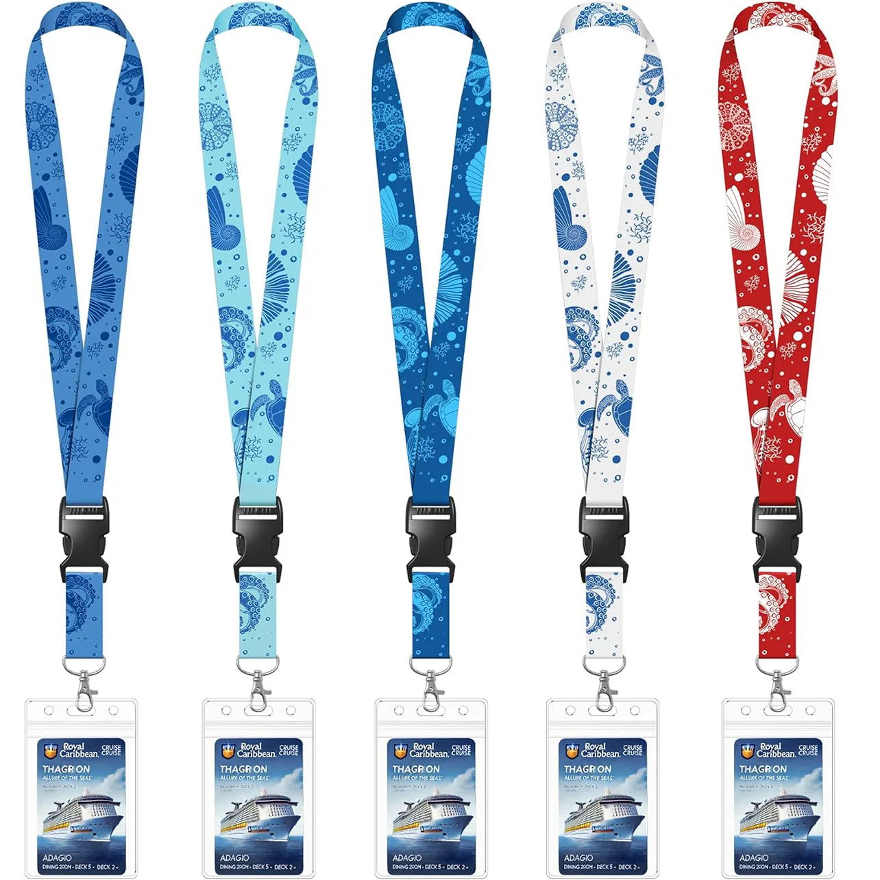 Cruise Lanyards for Ship Cards, Cruise Essentials Cruise Lanyard with Waterproof Holder & Detachable Buckle for Carnival