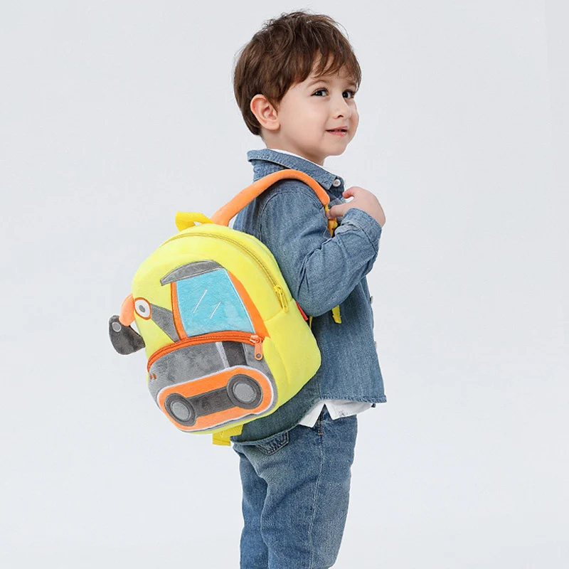 Unisex Toddler Backpack School Bags For Kids 2-4 Years Old Plush Backpacks Kawaii Cartoon Cars Kindergarten Bag For Boys Girls