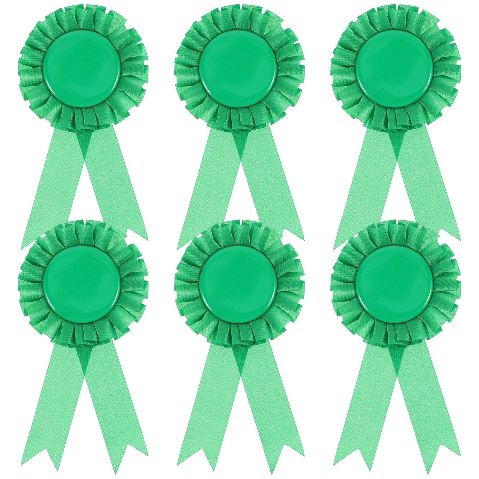 

6pcs Badge Pins Corsage Elegant Design Graduation Wedding Parties Tinplate Ribbon Brooches Girls Bride Sturdy Reliable