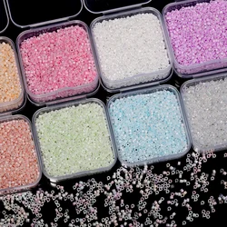 2000pcs 2.5mm Boxed Plating Glass Seed Beads Handmade DIY Charms Waist Chains Bracelet Necklace Loose Bead for Jewelry Making