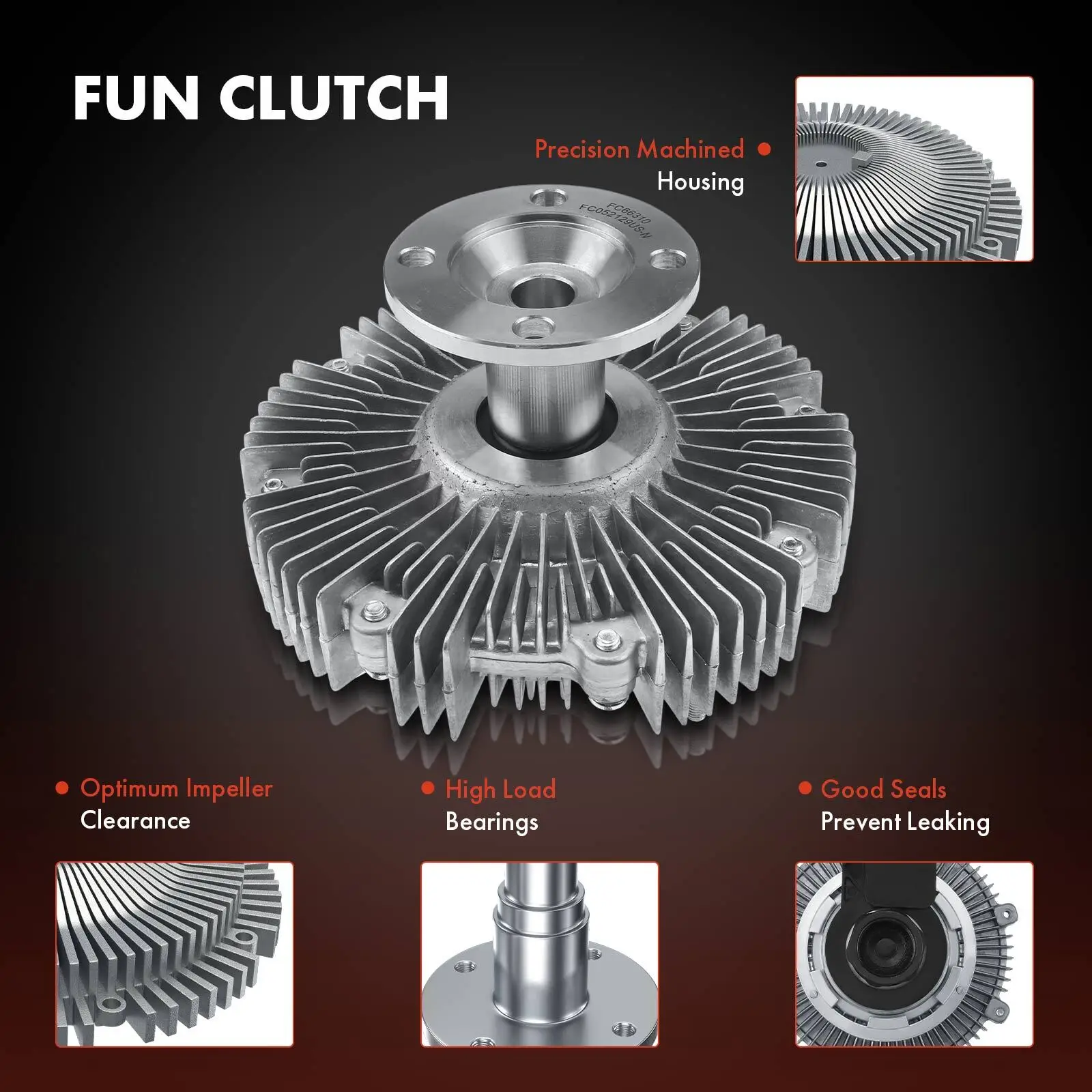 PUSU conjunto de acoplamiento de ventilador de refrigeración embrague para Toyota Innova Fortuner Hilux GGN125 LAN125 16210-0E010 16210-0E020