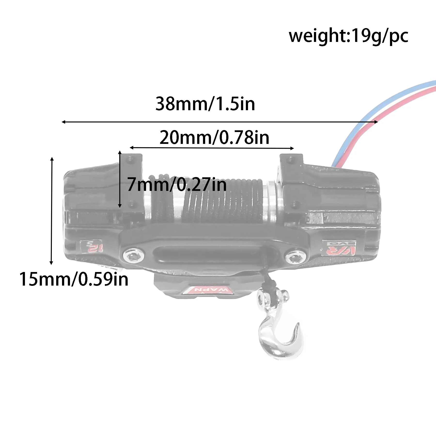 Metal Automatic Winch for TRAXXAS TRX4M 1/18 Scale Simulation RC Crawler Car Upgrade Part Accessory