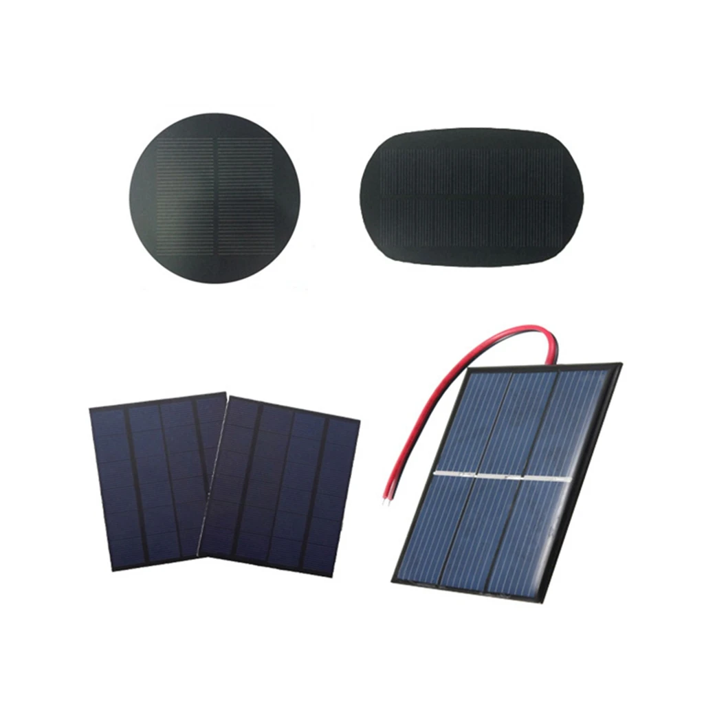 Round 45mm Solar Cell Panel 5V 6V 12V Mini Small PET Mold DIY Power Battery Phone Charger Light Lamp Epoxy Board Polycrystalline