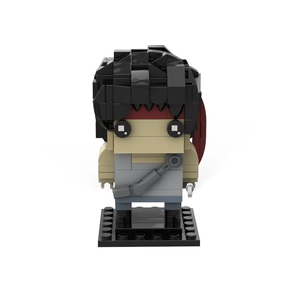 Moc primeiro sangue rambo brickheadz modelo blocos de construção polícia e voladores pegar escape filme figura ação tijolo brinquedo presente