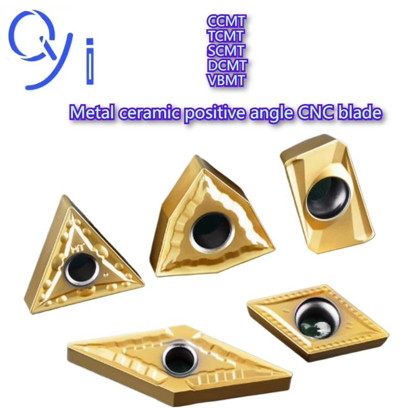

Металлическое керамическое лезвие с ЧПУ с положительным углом CCMT090204-MT прецизионный режущий инструмент из нержавеющей стали для стальных деталей