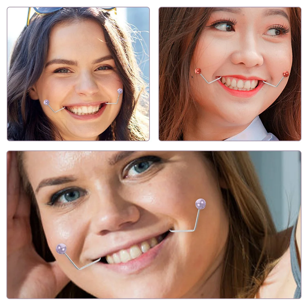 2 Paar Gesichts-Grübchenmacher-Trainer für Frauen, tragbarer Wangenverstärker, natürliche Grübchen, Gesichtstrainer, Grübchenmacher