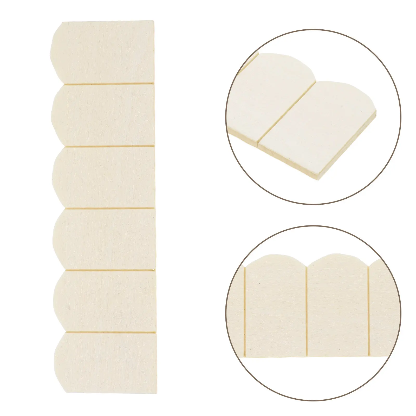 

24Pcs Mini Wood Roof Tile Accessories Exquisite Miniature Roof Tile Decoration for Mini House DIY Landscape Decor
