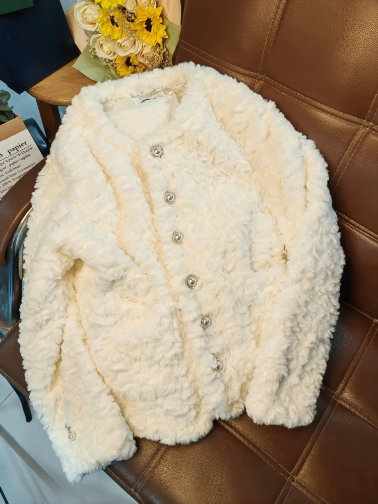 معطف رياح صغير جديد لخريف وشتاء 2023 معطف نسائي طويل من الجلد والفراء ملابس خارجية