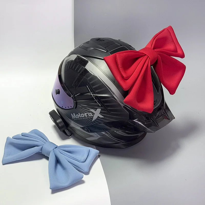 

Декоративный бантик для велосипедного шлема, двухслойный, класса люкс, аксессуар для полнолицевого шлема