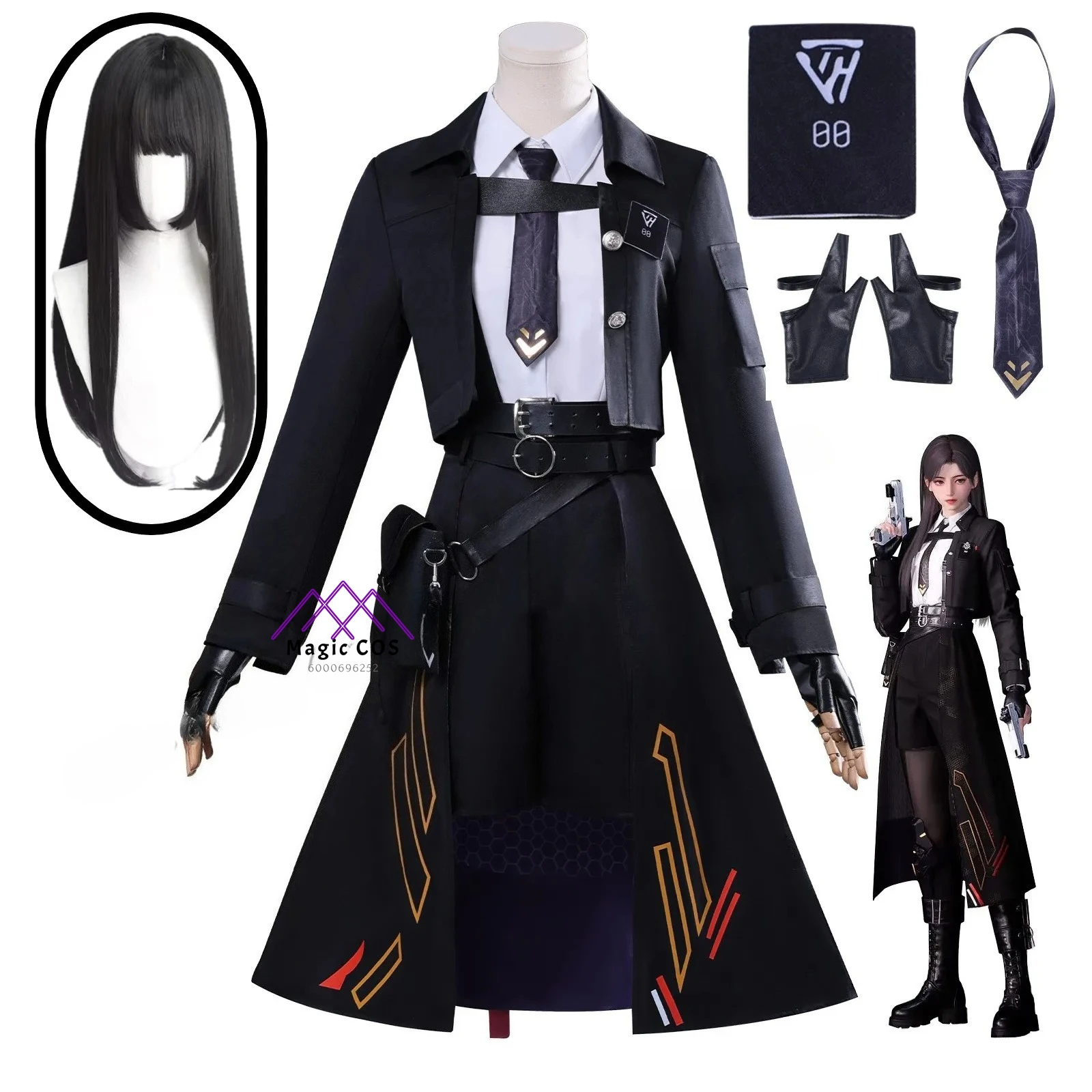 

Game Love and Deepspace Heroine Zayne Xavier Rafayel Cosplay Costume Full Set Outfits Fight Miss Hunter Uniform Roleplay Outfit