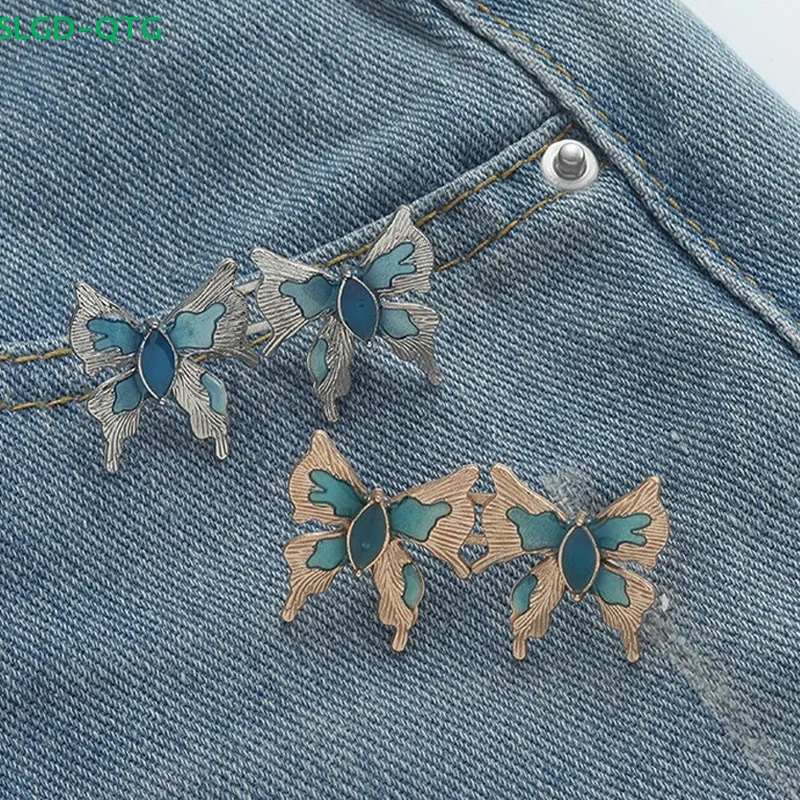 

2 шт. милых регулируемых пряжек в форме четырехлистного клевера для утяжки талии, съемные бесшовные кнопки для брюк и юбок