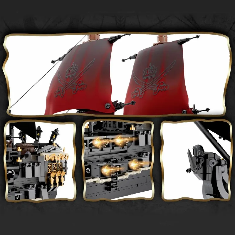 2009pcs Annie Piratenschip Bouwstenen Sets Gift Schepen Modulaire Piratenboot Baksteen Assembly Model Kit Volwassenen DIY Speelgoed Kerstcadeau