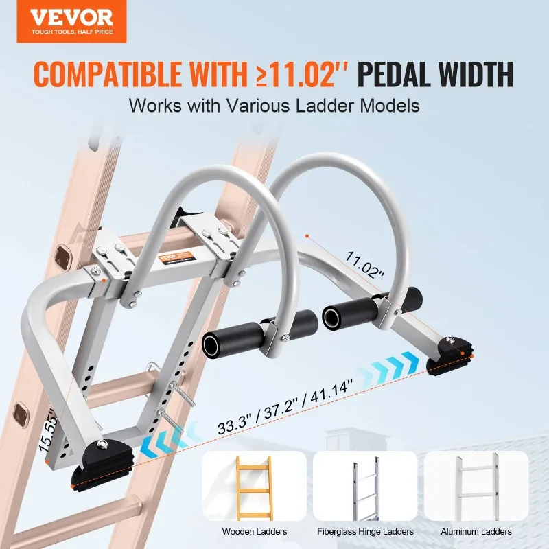 Ladder Stabilizer 2in1 Extension Wall Ladder Standoff Hook Roof Ridge Ladder Accessories Both Horizontally Vertically