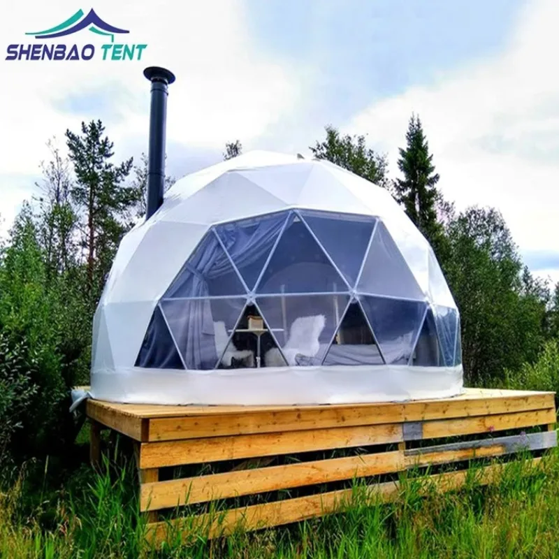 Outdoor Modern Tiny Prefab Dome Tent House Movable Geodesic Waterproof Domos Home for Living Party Events