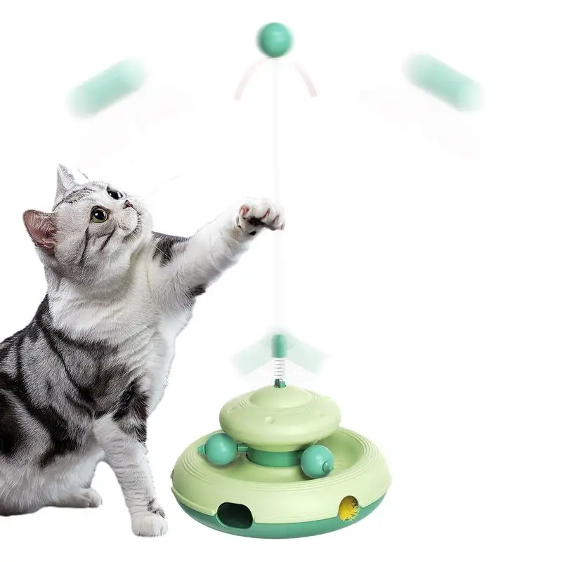 

Turntable Ball Toy Colorful Kitten Exercise Toys Portable Animal Enrichment Ball Funny Pet Supplies For Home Travel