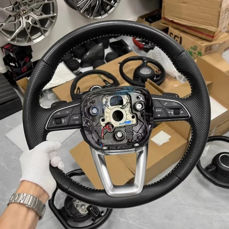 

Car Steering Wheel Carbon Fiber Custom Made Leather A3 A4L A5 A6L A7 A8 Q2 Q3 Q4 Q5 Q6 Q7 Q8 TT R8 Accessories For Audi A1