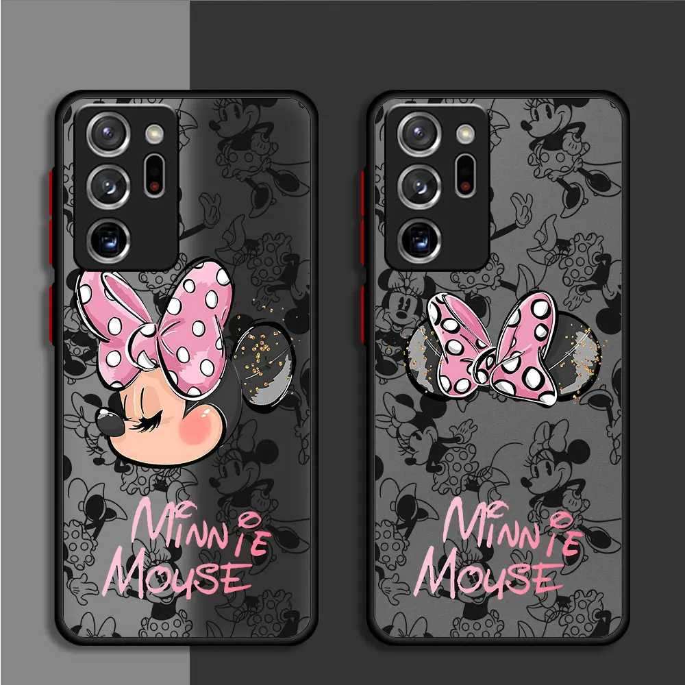 Phone Case for Samsung Galaxy Note 20 Ultra 10 Plus 8 9 Note 10 S24Ultra S23 S22 S21 S20 Disney Mickey Minnie Mouse Cover