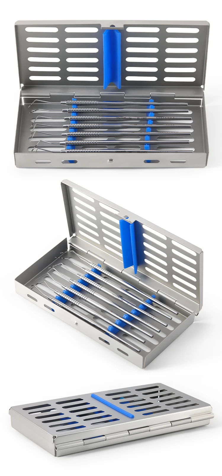 AZDENT Dental Sterilisation Rack Kassette 5/7/10/20 Gitter Datei Bohrer Desinfektion Tablett Chirurgische Sterilisation Box Abnehmbare – Detail 15