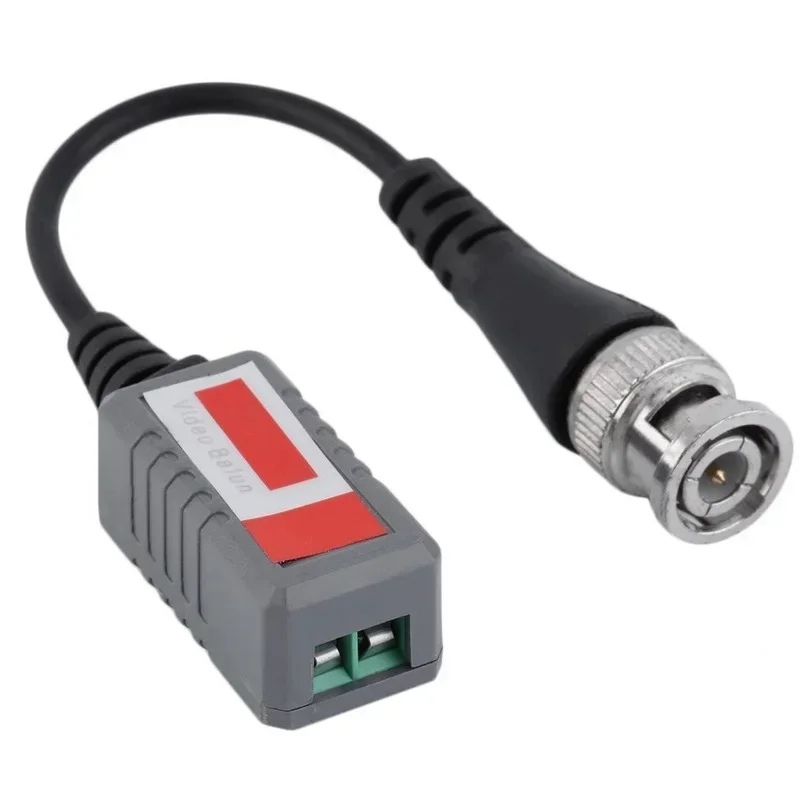 جهاز إرسال واستقبال فيديو سلبي بقناة واحدة لـ Balun، كابل CAT5، موصل BNC CCTV، لون أسود، متين