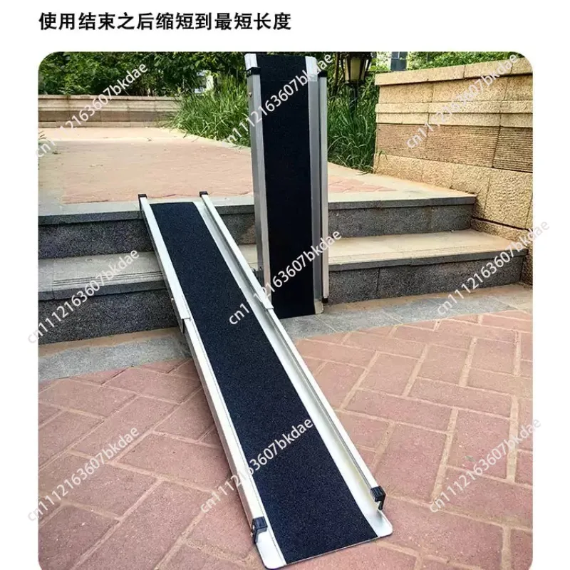 Wheelchair Ramp Board Portable Retractable on The Staircase Step Loading Ramp Board