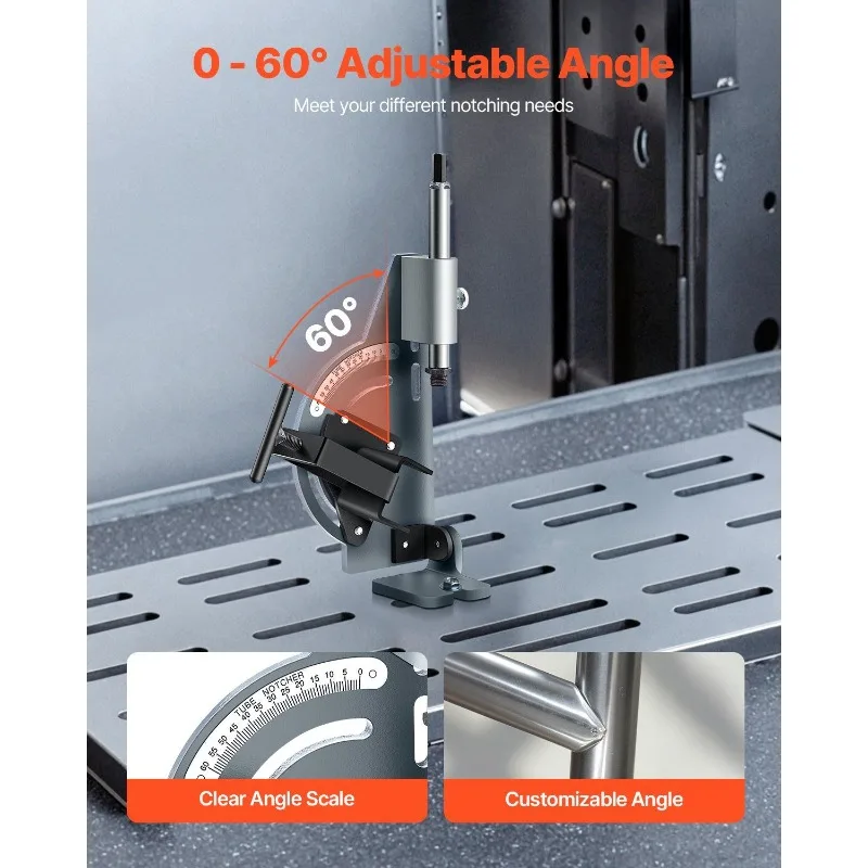 أداة أنابيب الأنابيب لأنابيب 1/2 إلى 2 بوصة مع 0 - 60 °   زاوية قابلة للتعديل