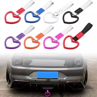 PinXin 1pc Tow Rope Heart Ring Car Tow Decoration Belt Train Bus Handle Hand Strap Drift Charm Strap Drift Front Tow Hook