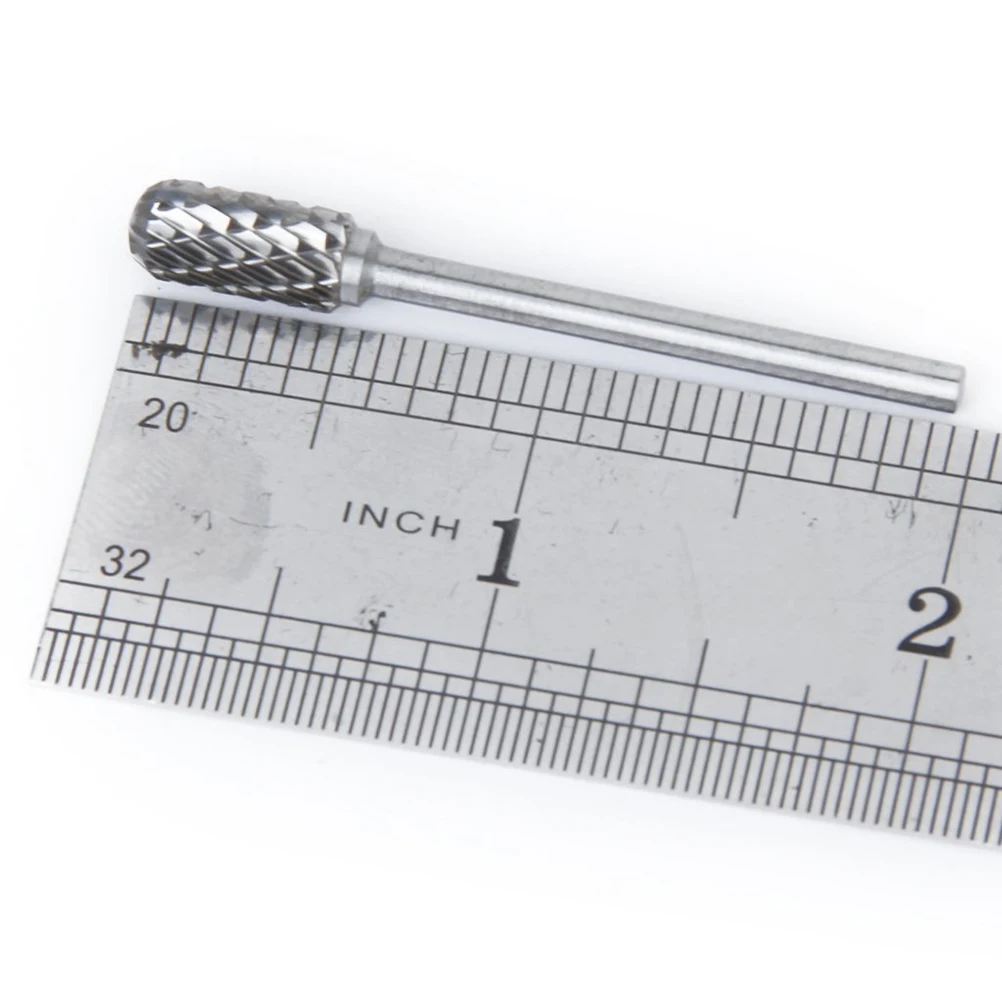 

10pcs 6Mm Tungsten Steel Carbide Rotary Burrs Set Cylindrical Ball Conical Shapes For Metal Deburring Polishing Yg8 Drill Bits