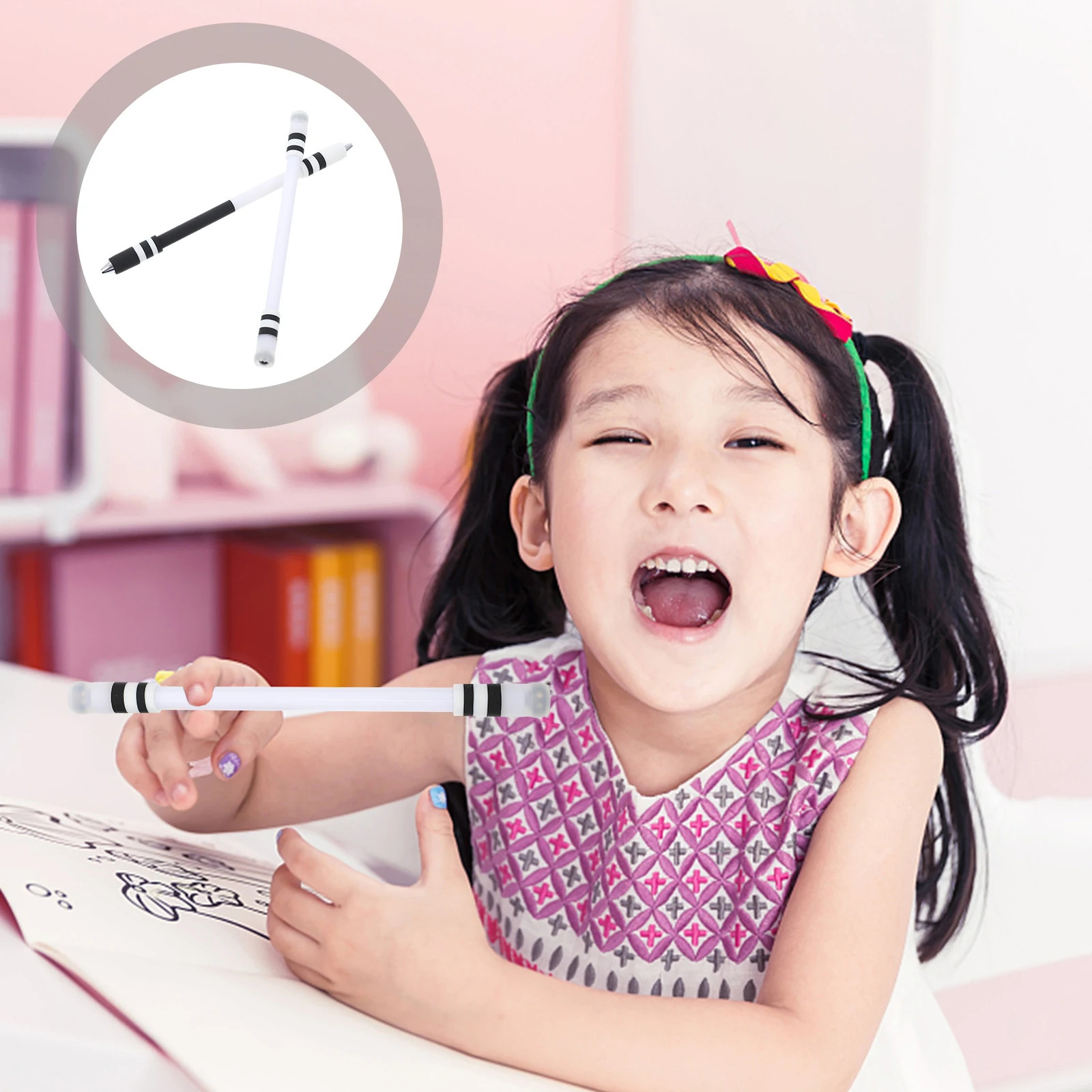 2 Penne Rotanti Portatili Professionali per Alleviare lo Stress e Rilassarsi, Allenamento delle Dita per Studenti