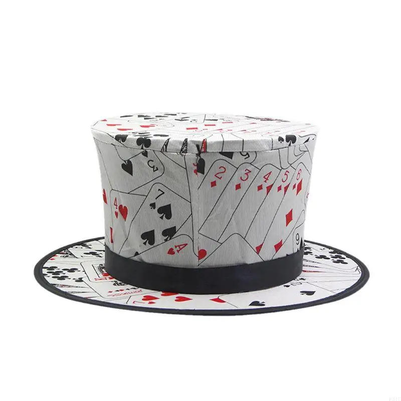 P31C DIY Novidade Preto Dobrável Top Hat Acessórios para Festa Chapéu Adereço Mágico Artificial