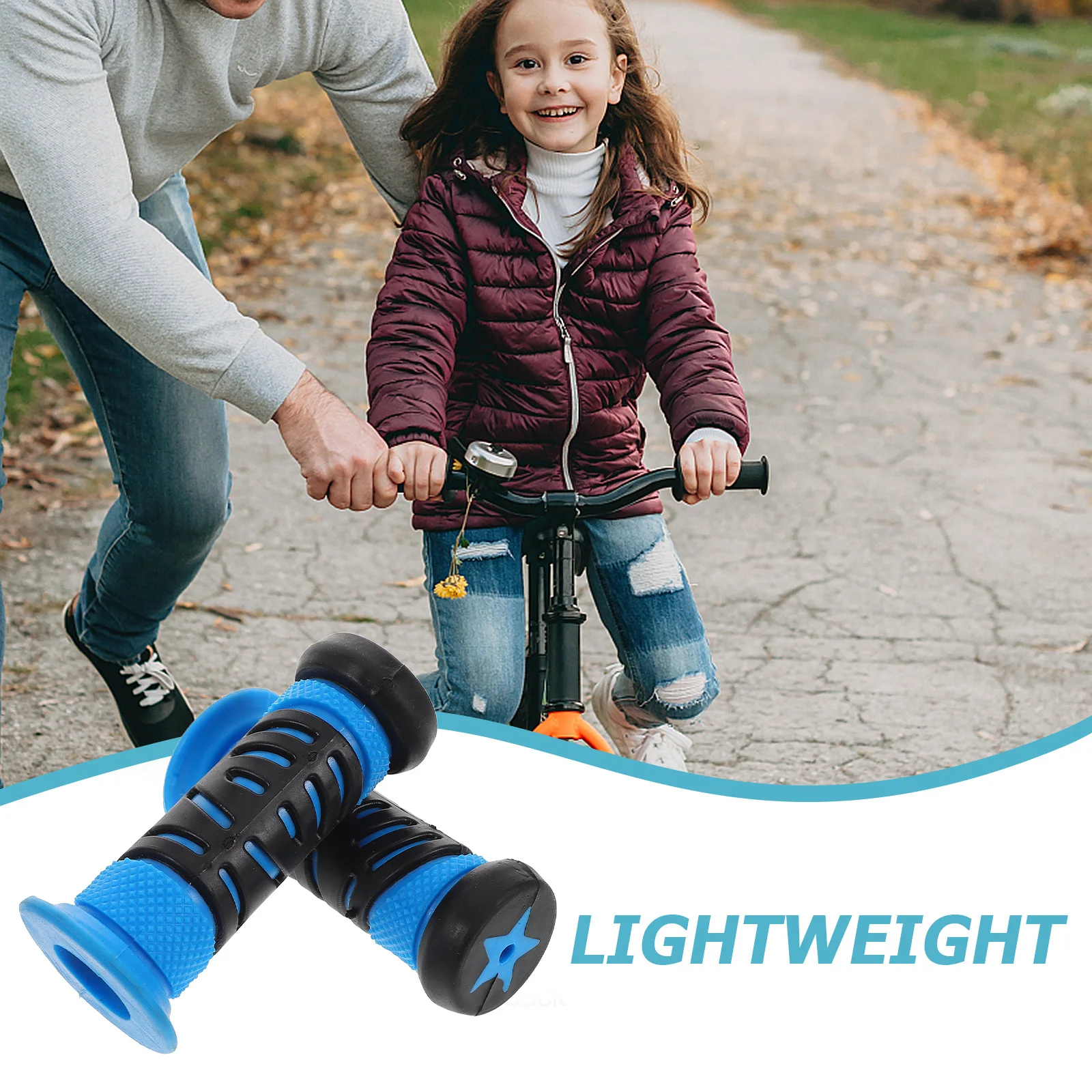 

1Pair Kids Bike Handlebar Grips Soft Thermoplastic Rubber Nonslip Secure Fit for Children's Bicycles Scooters Balance Bikes