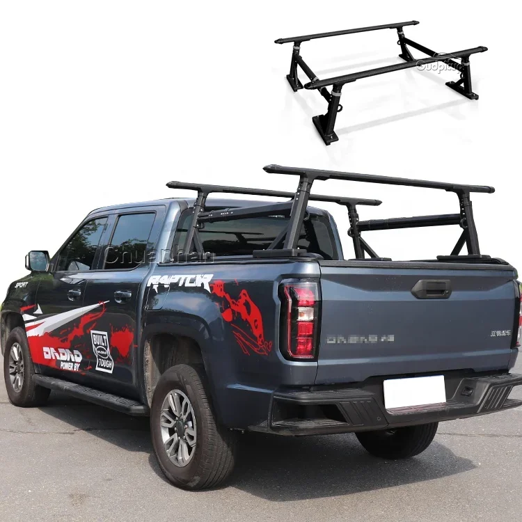 

Universal 4x4 Pickup Adjustable hilux Roll Bar Truck Bed Rack Ladder roof rack for hilux revo 2023