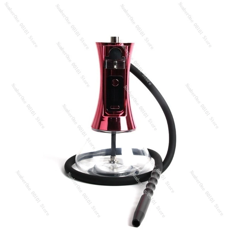 Rechargeable Smart LED Electronic Hookah, Oil-Fillable Portable Shisha Pen, Adjustable Vape Device, Cross-Border Factory Direct
