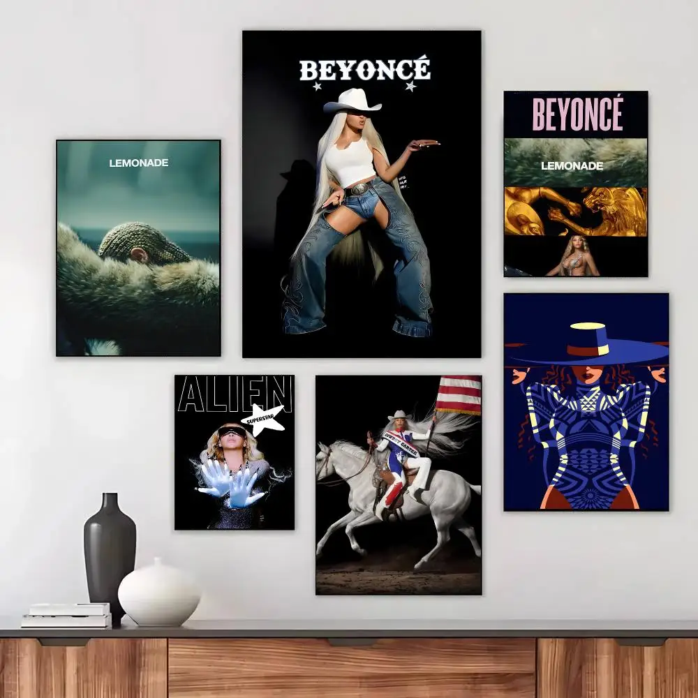 Singer Beyoncé Poster Moisture-proof Self-adhesive Decor Living Room Bedroom Party