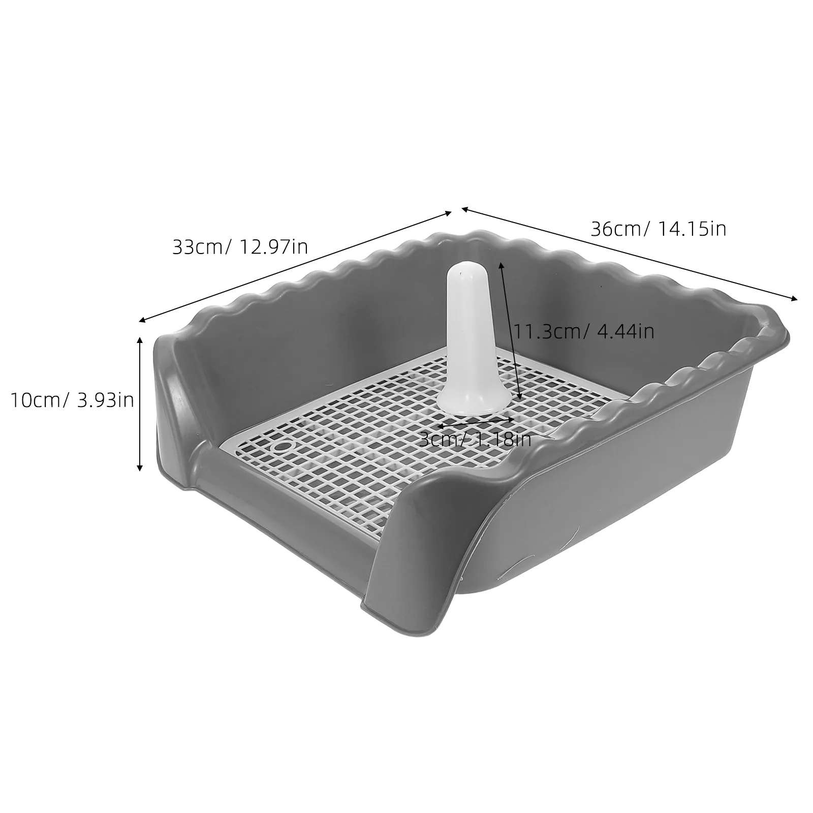 Medium Dog Toilet Indoor Mesh Grid Puppy Potty Training Tray Induction Column Easy Clean Dry Floors Home Balcony