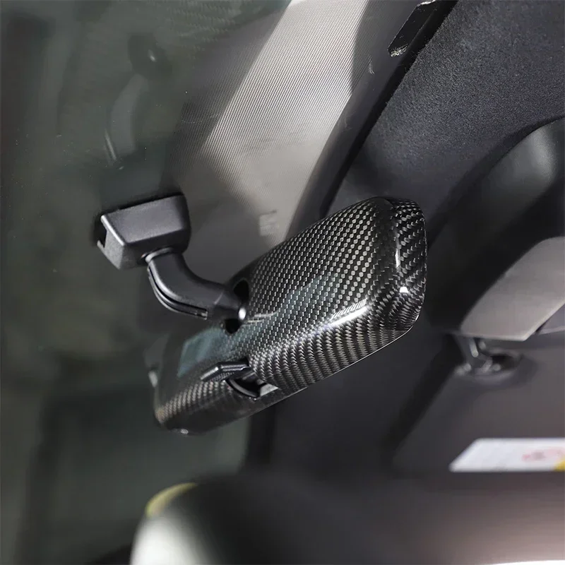For Toyota 86 2022-2023 for Subaru BRZ 2022-2023 Real Carbon Fiber Car Interior Mirror Cover Sticker Car Protection Accessories