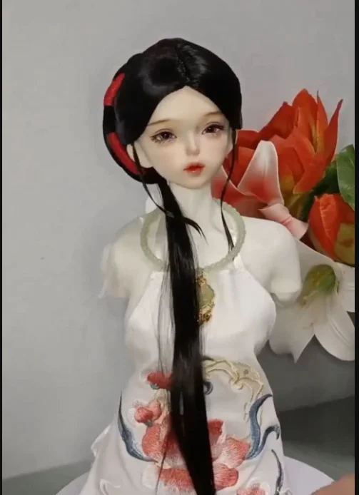 

1/4 1/3 BJD Wig Ancient Costume Wigs With 3 PCS Magnetic Accessories For BJD/SD MSD SD13 Doll Accessories C1374