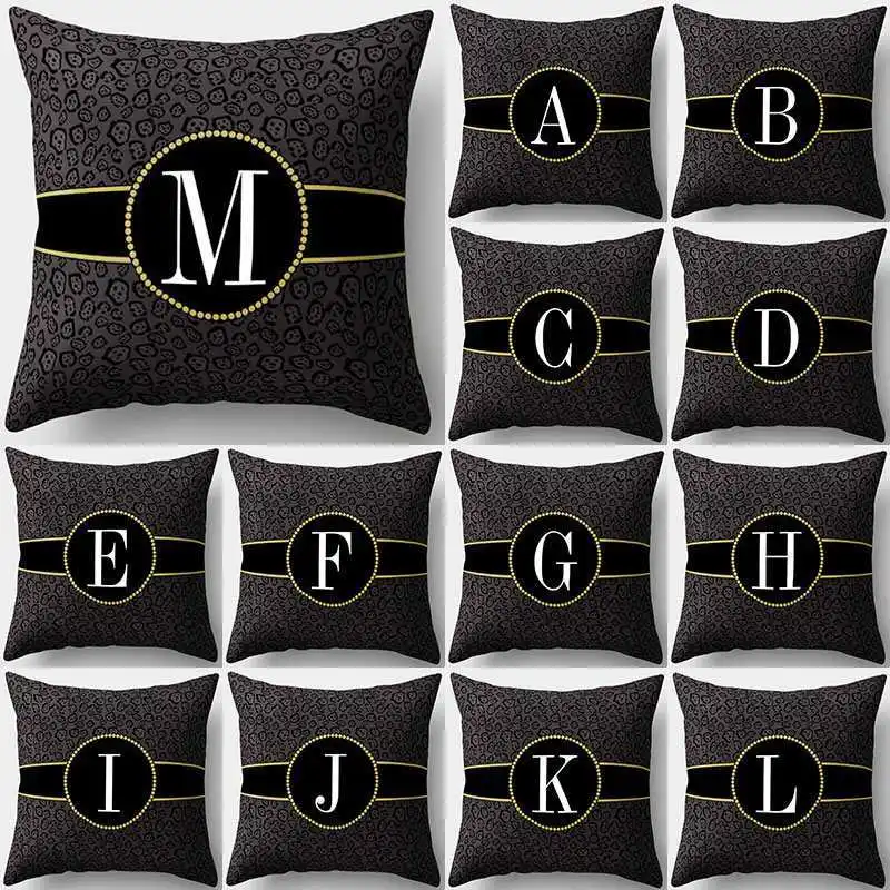 

Cute Floral Letter Pillow Living Room Cushion Home Sofa Decoration Pillowcase