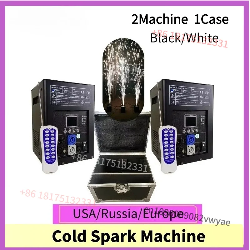2X 750W Cold Spark Machine 600W Cold Flower Machine DMX Control LCD Cold Spark Machine Titanium Powder