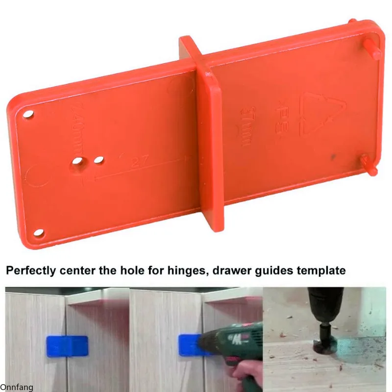 Hinge Hole Drilling Guide 35mm 40mm Hing Installation Jig Door Cabinet Hinge Hole Locator Woodworking Tool