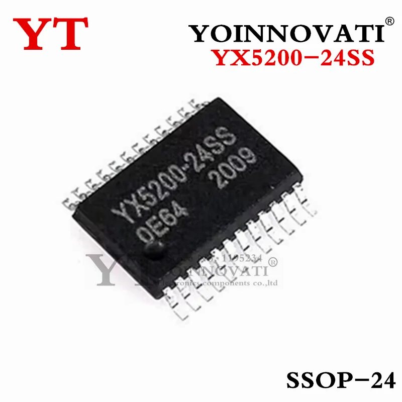 1PCS YX5200-24SS YX5200 Serial mp3 spots feature MP3 programs can be linked to U disk TF card SD card chip YX520024SS